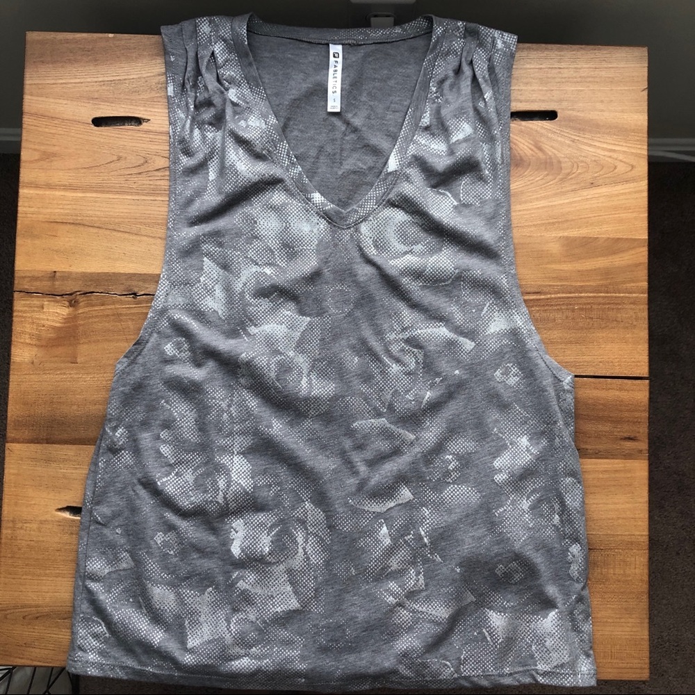 Fabletics Taryn Printed V-Neck Tank Metallic Print - Picture 9 of 13